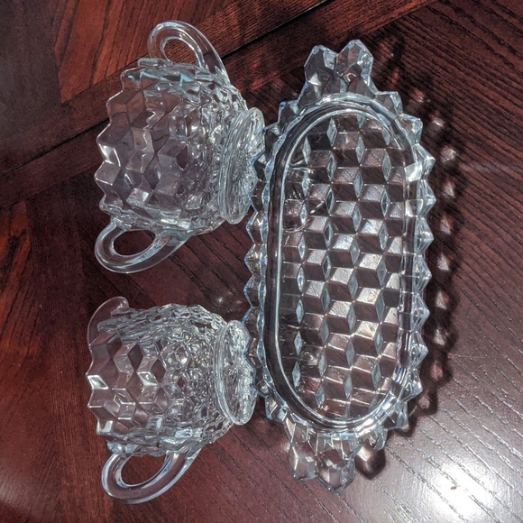 boutique Other - Crystal Coffee Creamer & Sugar Serving Set